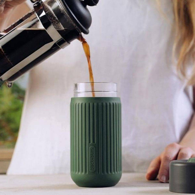 Kubek podróżny szklany Black + Blum - olive