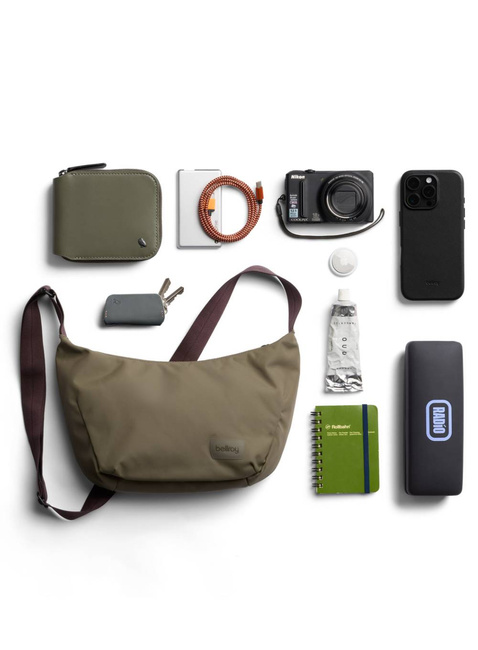 Torba na ramię Bellroy Laneway Crescent Bag 2,5 l - sea kelp