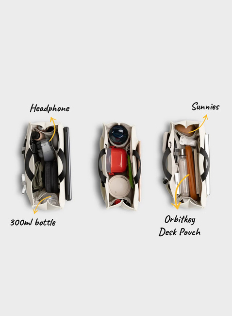 Modułowa wkładka organizer do torby Orbitkey Essentials -  stone