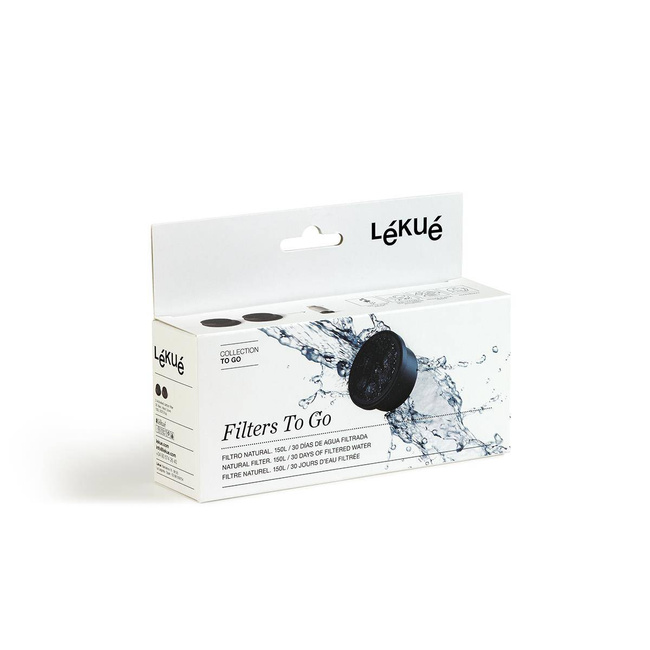 Filtry zamienne do butelki na wodę 0,6 l TO GO Lekue - 2 sztuki