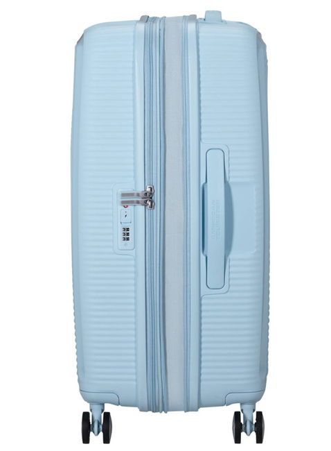 Walizka średnia American Tourister Soundbox EXP - pastel blue