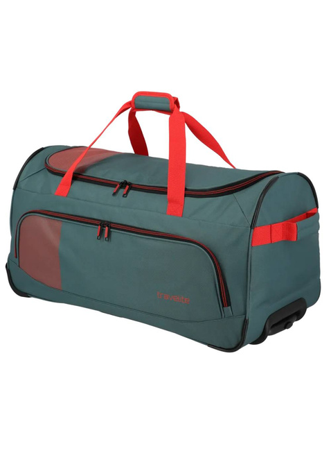 Torba podróżna na kółkach Travelite Basics - green / orange