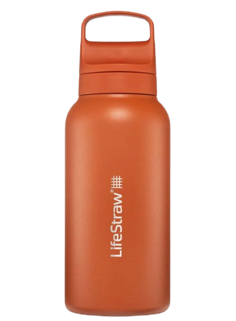 Butelka termiczna z filtrem LifeStraw Go Steel 1 l - Kyoto orange