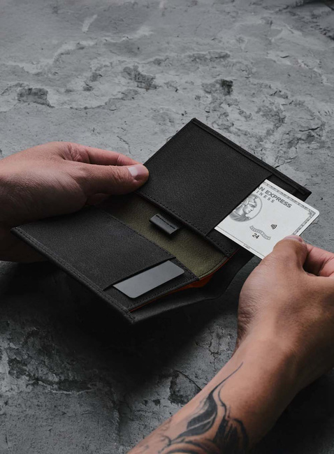 Portfel codzienny Alpaka ARK Bifold Cash Wallet Axoflux - black