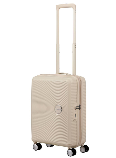 Walizka mała American Tourister Soundbox EXP - coconut sand