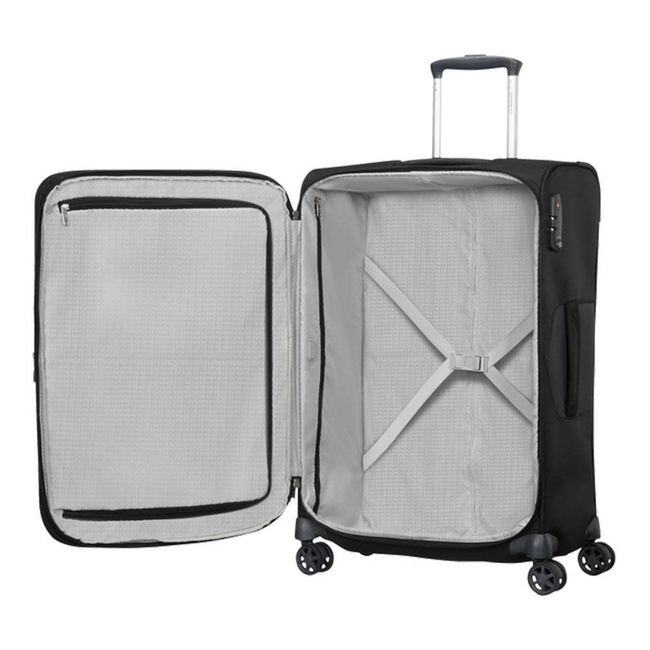 Walizka średnia poszerzana Samsonite Dynamore - black