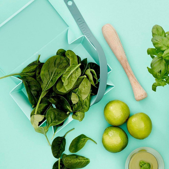 No.01 lunchbox z opaską na sałatki Uhmm - mint green / black