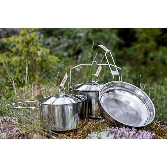 Zestaw naczyń turystycznych CampFire L Cookset Primus - stal nierdzewna