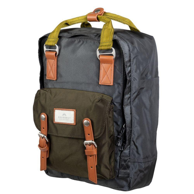 Miejski plecak Doughnut Macaroon Glossy Blocking Series - charcoal / olive