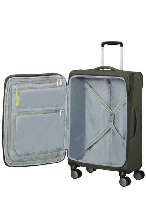 Walizka średnia American Tourister Wanderlite M EXP - dark khaki