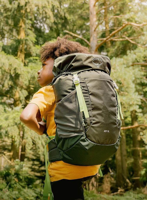 Plecak turystyczny dziecięcy Osprey Jet 18 - green canopy