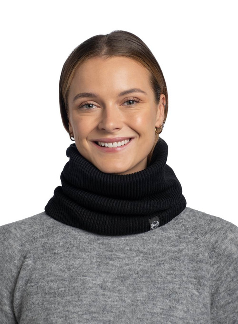 Szal komin Buff Knitted & Fleece Neck Warmer - renvi black