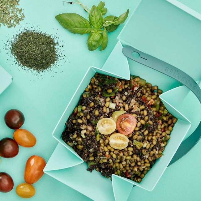 No.02 lunchbox na przekąski Uhmm - mint green / black