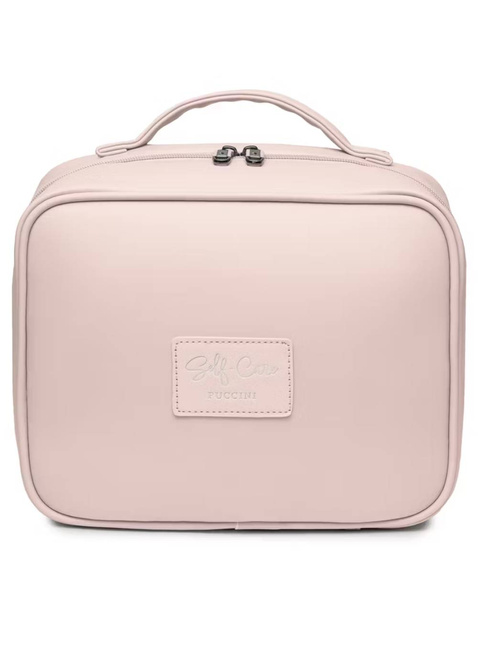 Rozkładana kosmetyczka damska Puccini Fashion - różowy