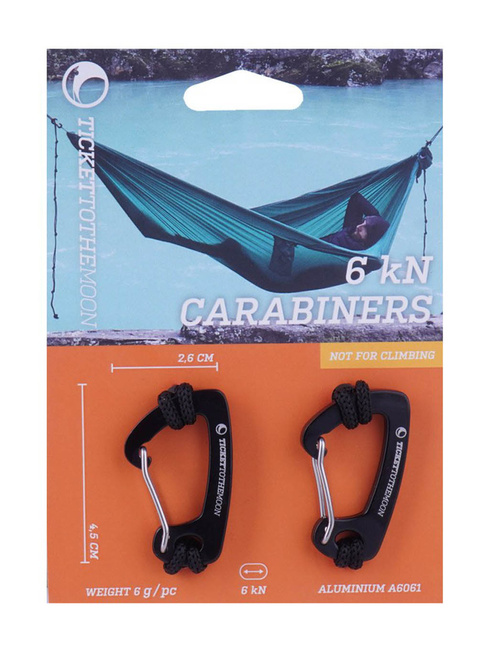 Zestaw 2 karabinków do hamaka Ticket To The Moon Carabiner Set 6kN