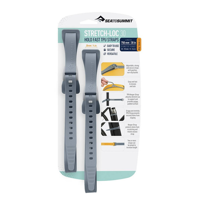 Paski mocujące Sea To Summit Stretch-Loc TPU Straps (2 Pack) 75x2 cm - dusk