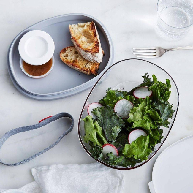 Pojemnik na sałatki Mepal Saladbox Ellipse - white