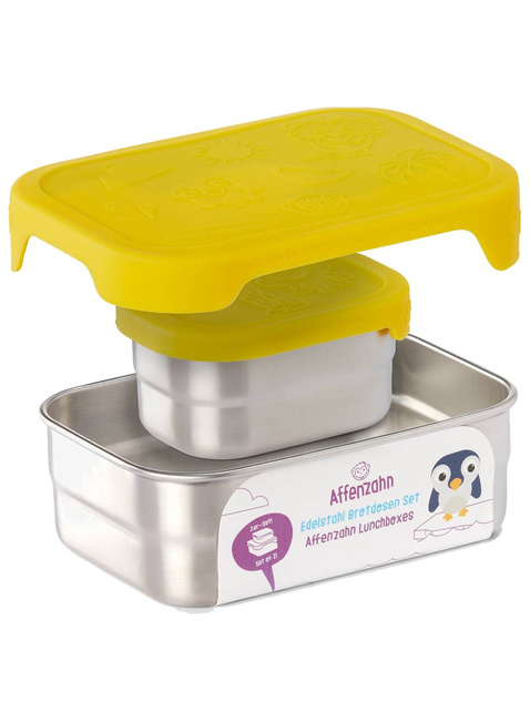 Pojemnik na jedzenie Affenzahn Lunchbox Stainless Steel - tiger