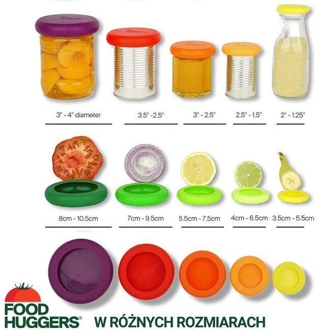 6 małych nakładek do żywności Food Huggers - 6 Small Hugs