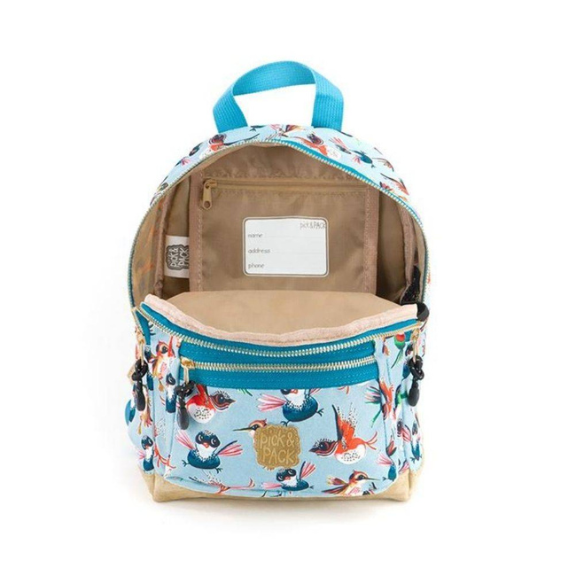 Plecak dziecięcy Pick & Pack Birds S - dusty blue