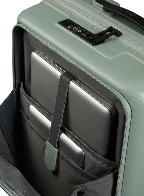 Walizka mała American Tourister DashPop EXP  Front Pocket - iceberg green
