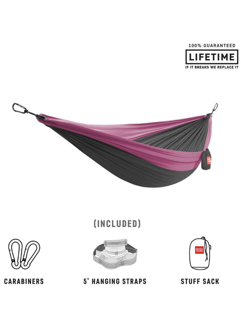 Hamak 2-osobowy Grand Trunk Double Deluxe Hammock - charcoal / magenta