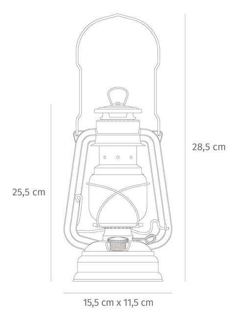 Lampa naftowa Feuerhand Hurricane Lantern 276 - ruby red