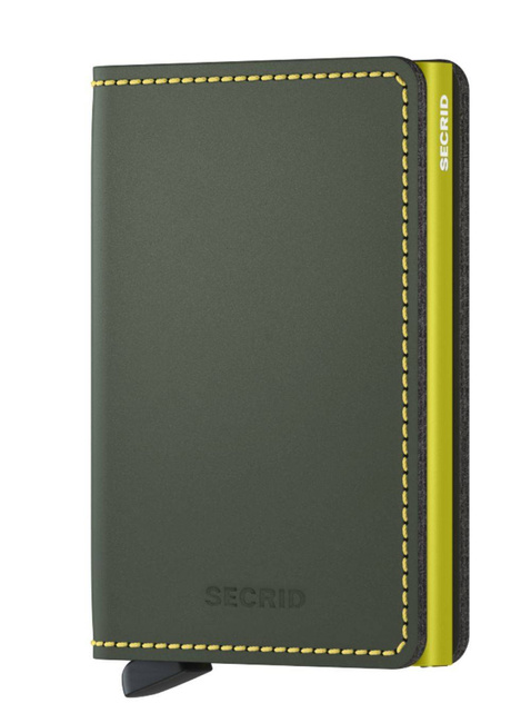 Portfel ochrona RFID Secrid Slimwallet Matte - green / lime