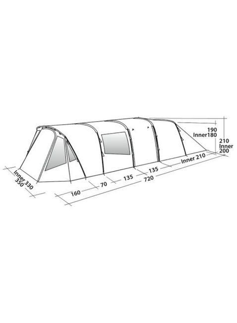 Namiot 6-osobowy Easy Camp Palmdale 600 Lux - steel blue