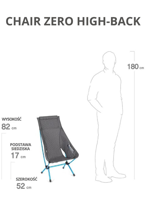 Krzesło turystyczne Helinox Chair Zero High-Back - black