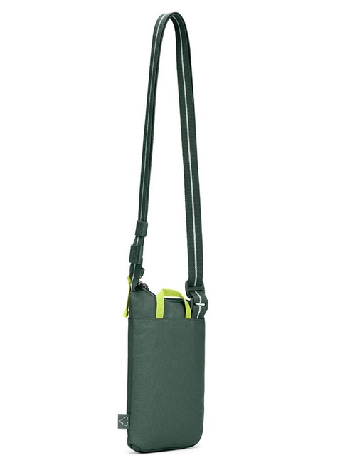 Saszetka antykradzieżowa na dokumenty Pacsafe Go Tech Crossbody - spruce green