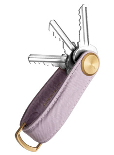 Skórzane etui organizer na klucze Orbitkey Key Organiser Pro Saffiano Leather - lilac