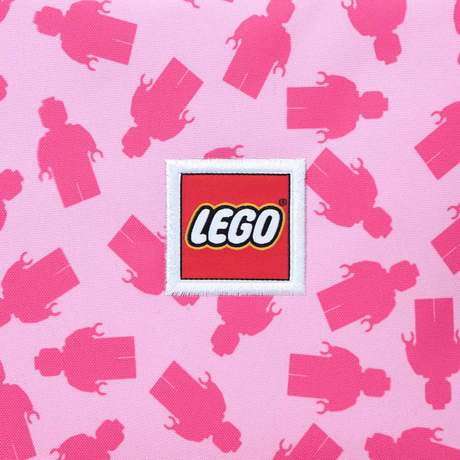 Mały plecak dla dziewczynki Tribini Classic Small LEGO - field minifigure / pink