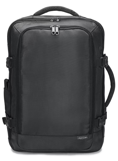 Plecak podróżny poszerzany Puccini Easy Pack Laptop 16" - czarny