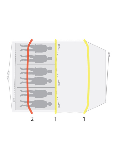 Namiot 6-osobowy dmuchany Outwell Starhill 6A - blue