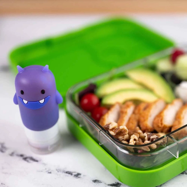 Lunchbox 6-przegródek do szkoły Yumbox Original - bamboo green / monsters tray