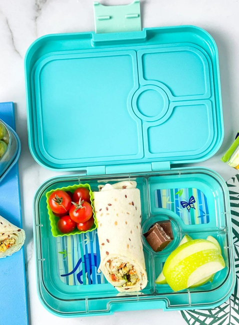 Lunchbox dziecięcy Yumbox Panino 750 ml - tropical aqua / panther tray