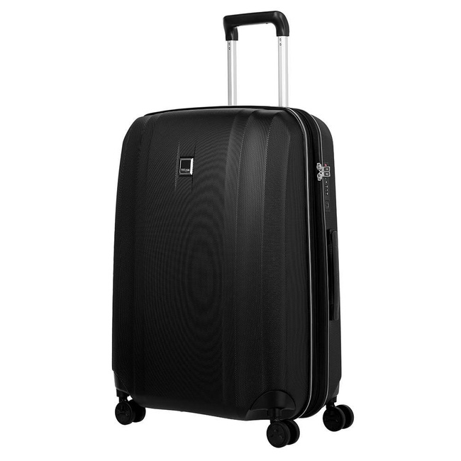 Walizka średnia Titan Xenon z poszerzeniem - black