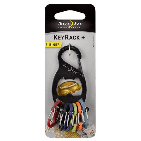 Karabinek na klucze z otwieraczem S-Biner KeyRack Plus Nite Ize - czarny