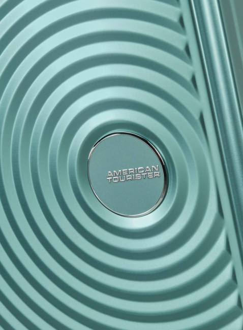 Walizka mała American Tourister Soundbox Alu - dusty turquoise
