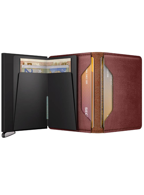 Skórzany portfel RFID Secrid Premium Slimwallet + Basco - brown