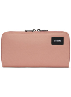 Portfel antykradzieżowy Pacsafe RFIDsafe Continental Wallet - rose