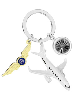 Brelok do kluczy torebki Metalmorphose - samolot pasażerski dla pilota