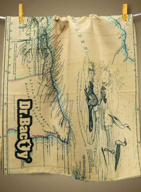 Ręcznik antybakteryjny sportowy XL Dr. Bacty - mapa