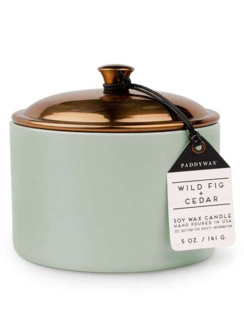 Świeca sojowa ceramiczna mała Paddywax Hygge 141 g Wild Fig + Cedar - sage 