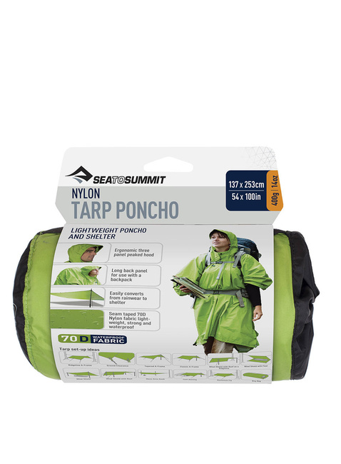 Poncho Sea to Summit Nylon Tarp Poncho - green