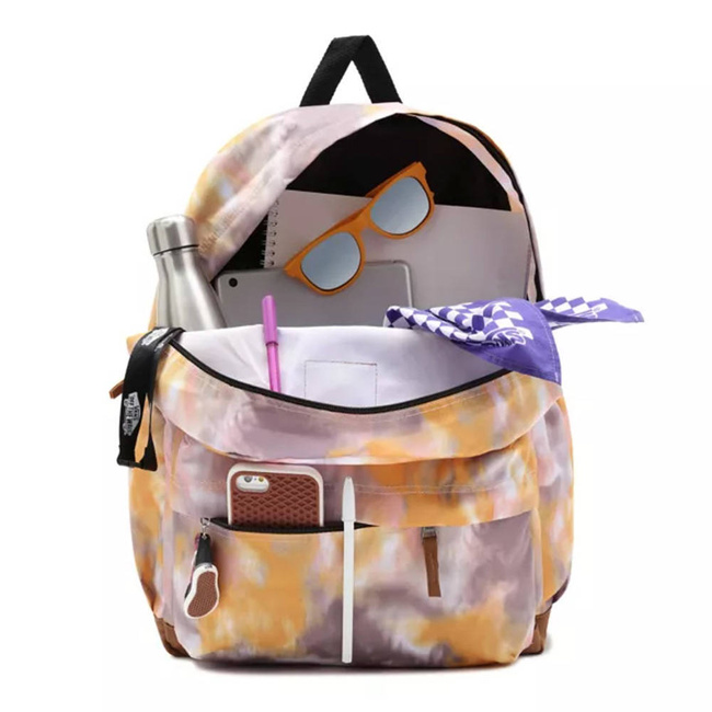 Plecak do szkoły Vans Realm Plus - golden tie dye + piórnik szachownica