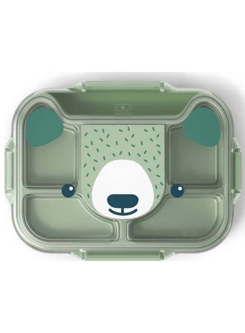 Dzielony lunchbox Monbento MB WONDER 950 ml - green bear