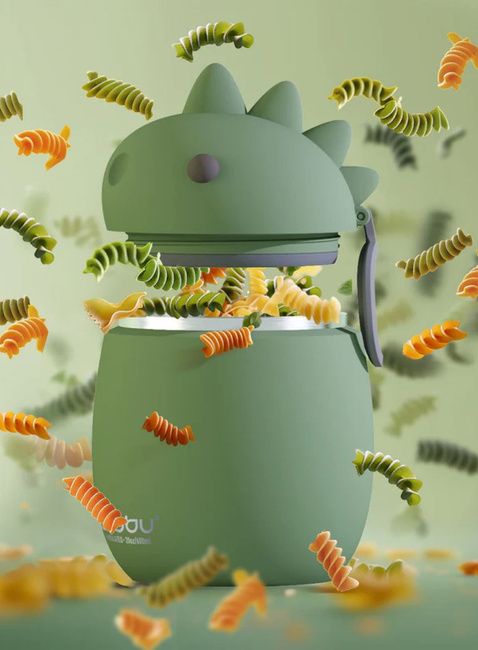 Termos obiadowy dziecięcy Asobu Bestie Foodie 0,6 l - dinosaur