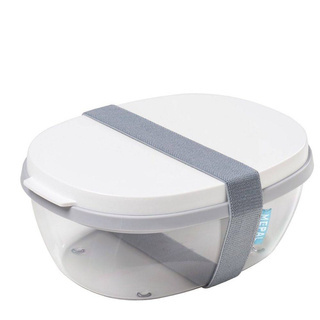 Pojemnik na sałatki Mepal Saladbox Ellipse - white